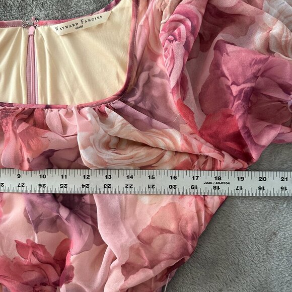 Wayward Fancies Eshakti Pink Purple Rose Floral Maxi Dress 8/10 - Picture 7 of 9